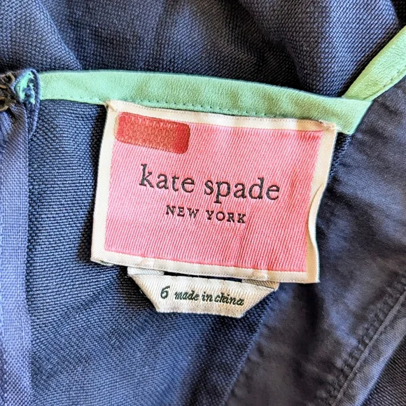 Kate Spade Linen Contrast Trim Dress - Picture 5 of 5